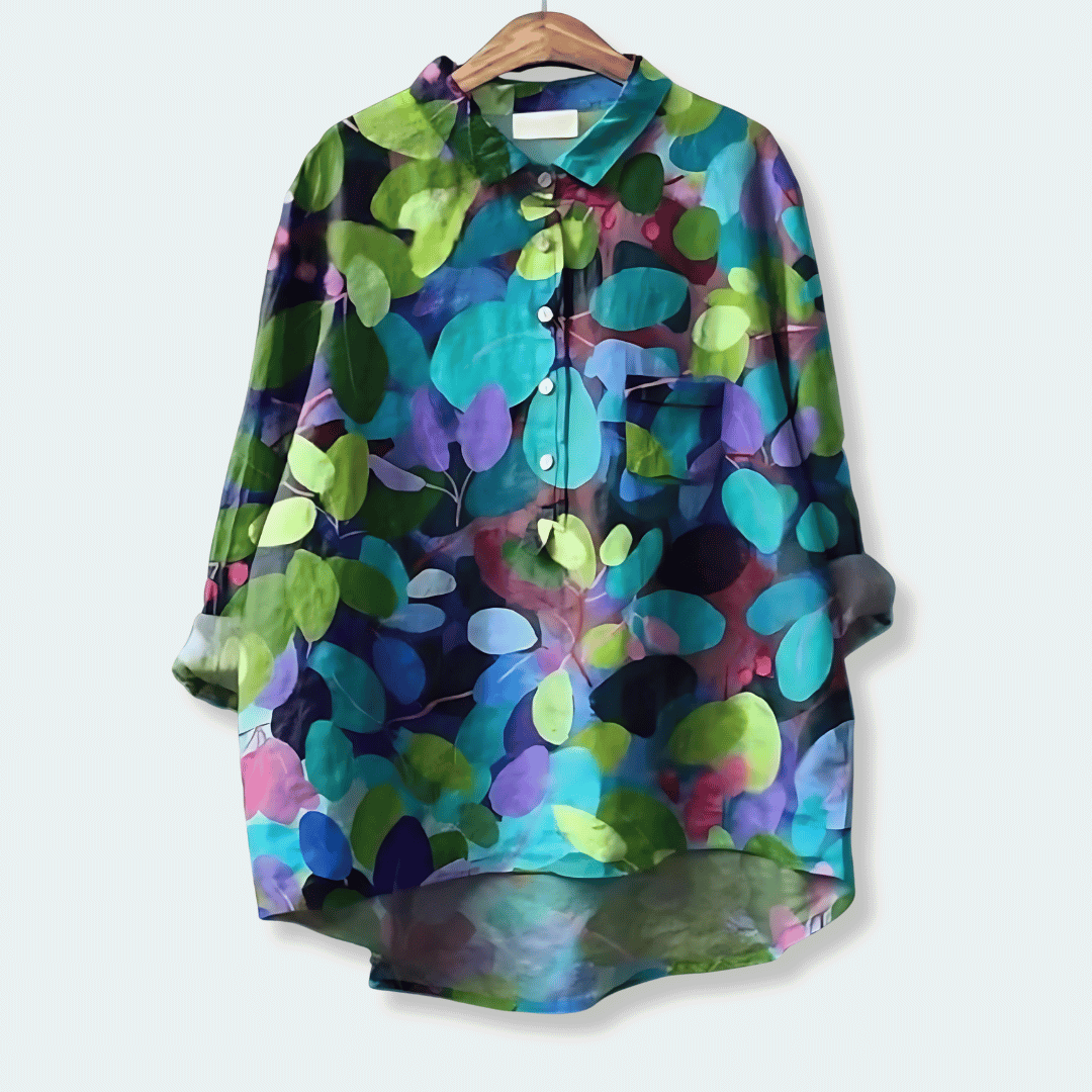 Losse Lange Blouse met Bloemenprint voor Dames
