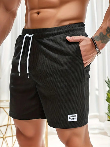 Heren Katoenlook Corduroy Zomershorts