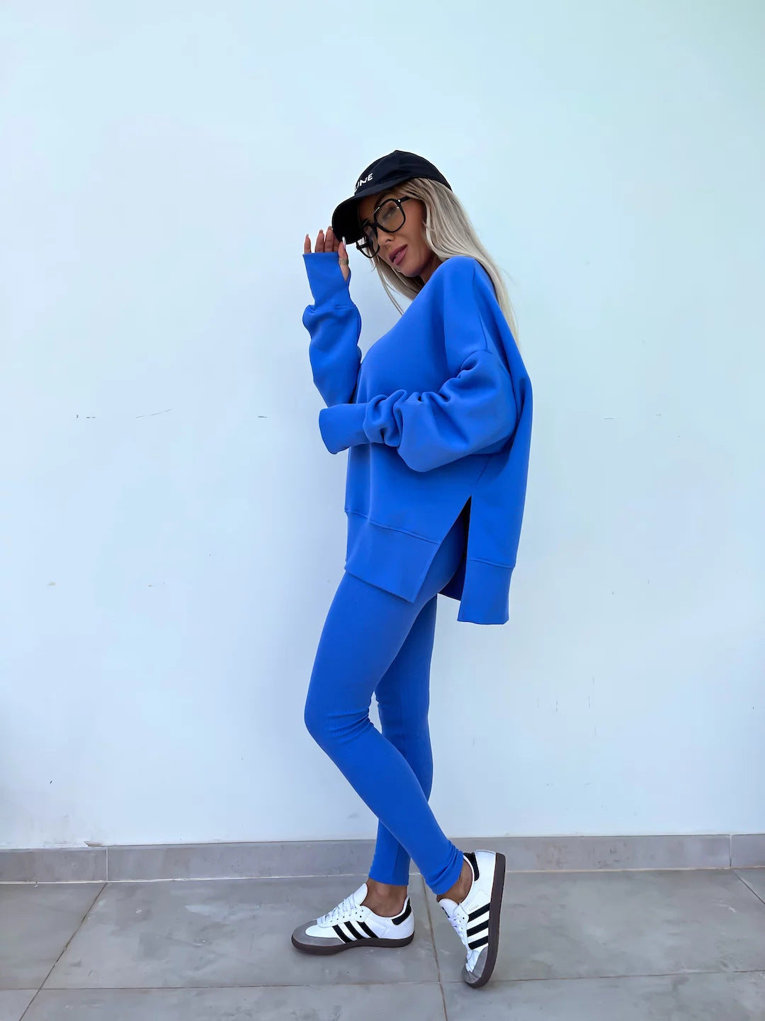 Elegante Lounge Set met Hoodie en Strakke Broek