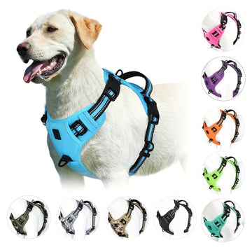 Reflecterend Anti-Trek Tuigje voor Honden – Gemakkelijk Wandelen en Trainen met Handvat