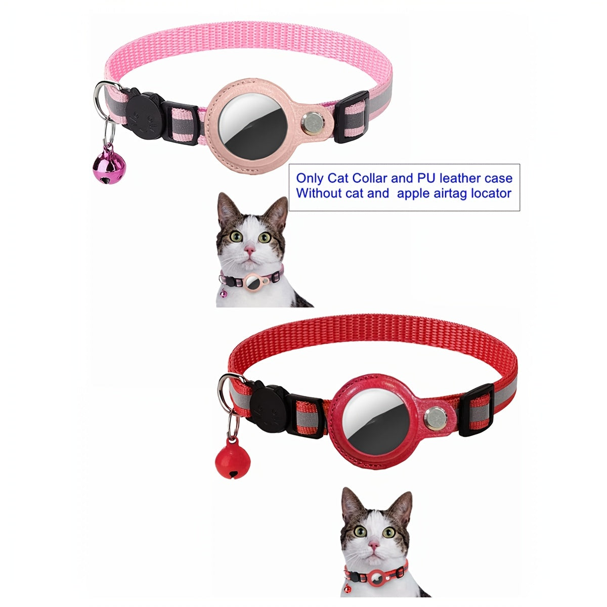 Reflecterende Kattenhalsband – Veiligheidssluiting en Belletje voor Extra Zichtbaarheid