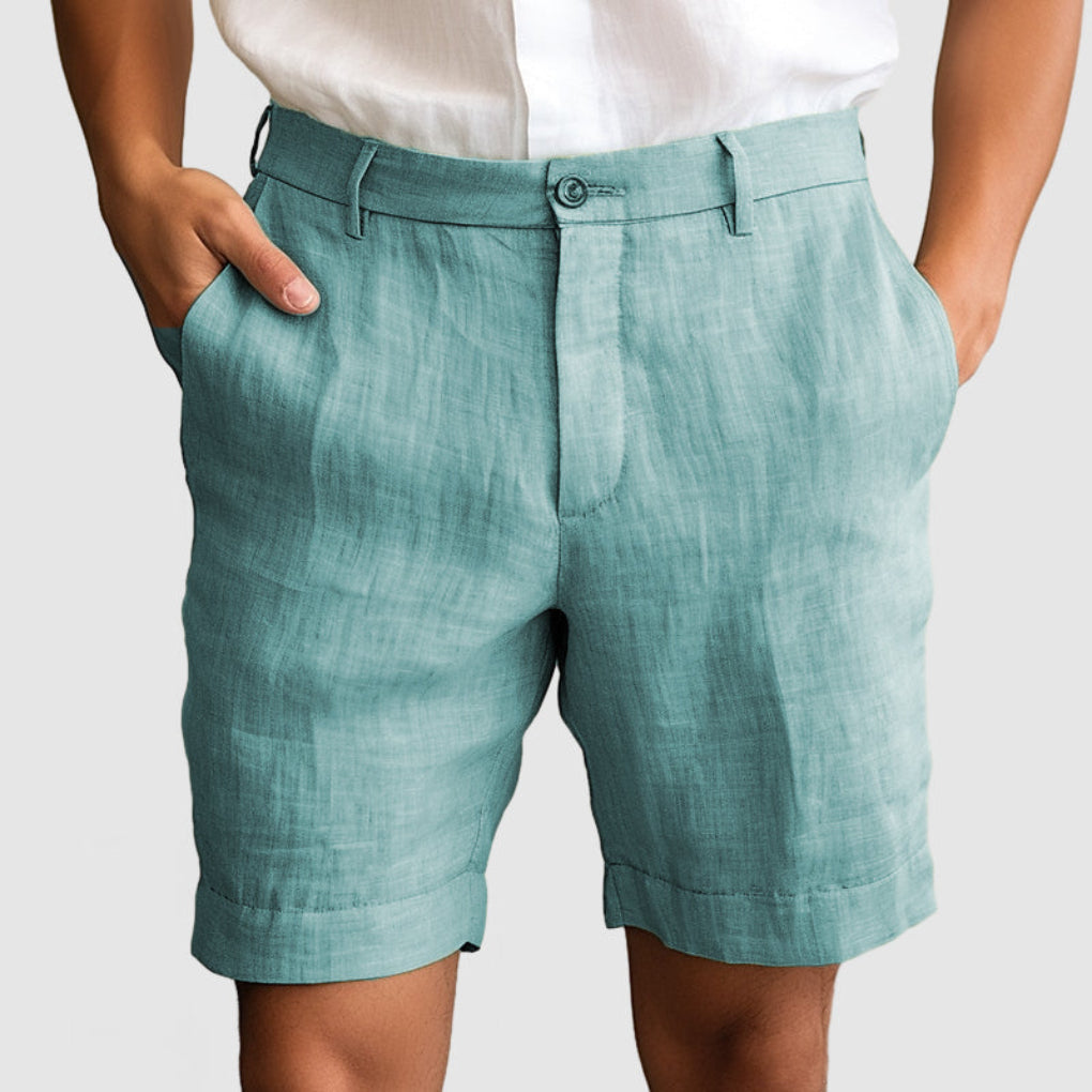 Comfortabele katoenen linnen shorts voor heren