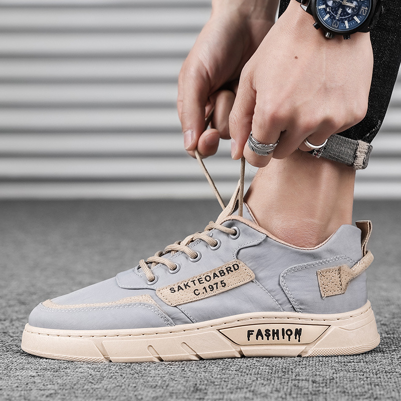 Heren Canvas Sneakers met Handgemaakt Design