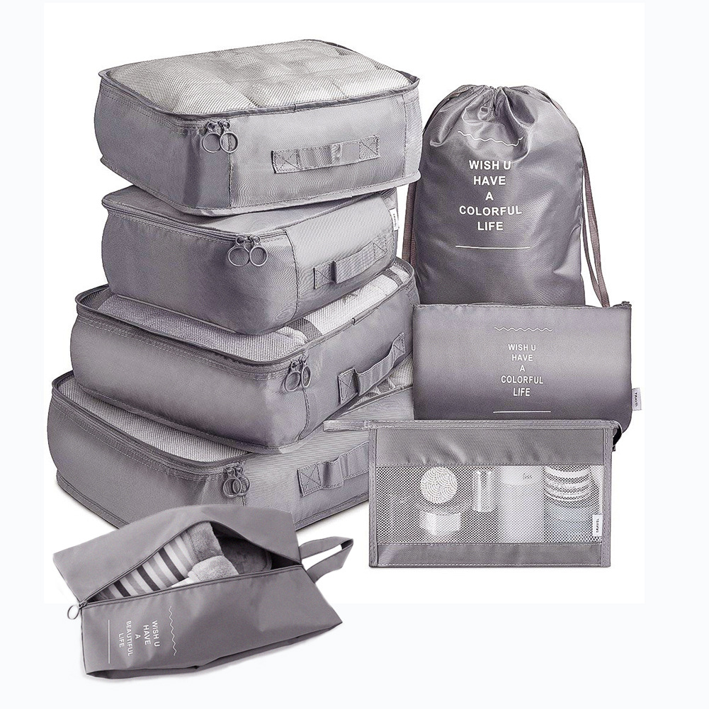 8-Delige Organizer Set voor Reizen en Bagage