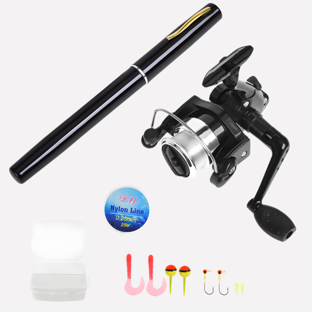 Mini Telescopische Visshengel met Rol – Compact en Draagbaar