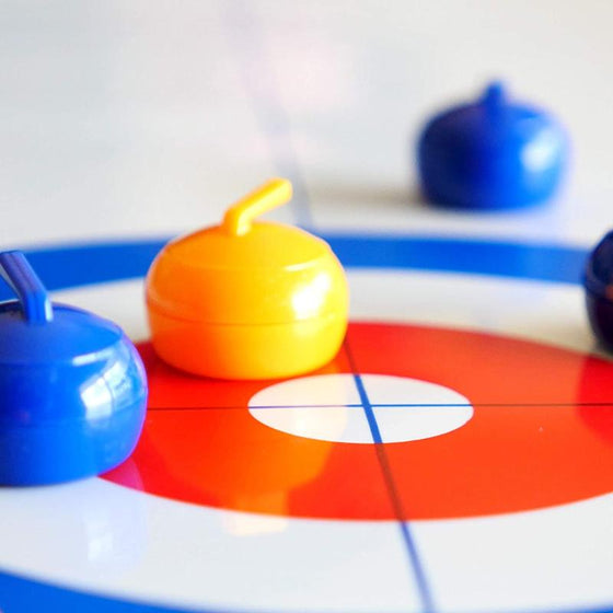 Miniatuur Curlingspel voor Thuis met Glijstenen en Magnetische Stokken