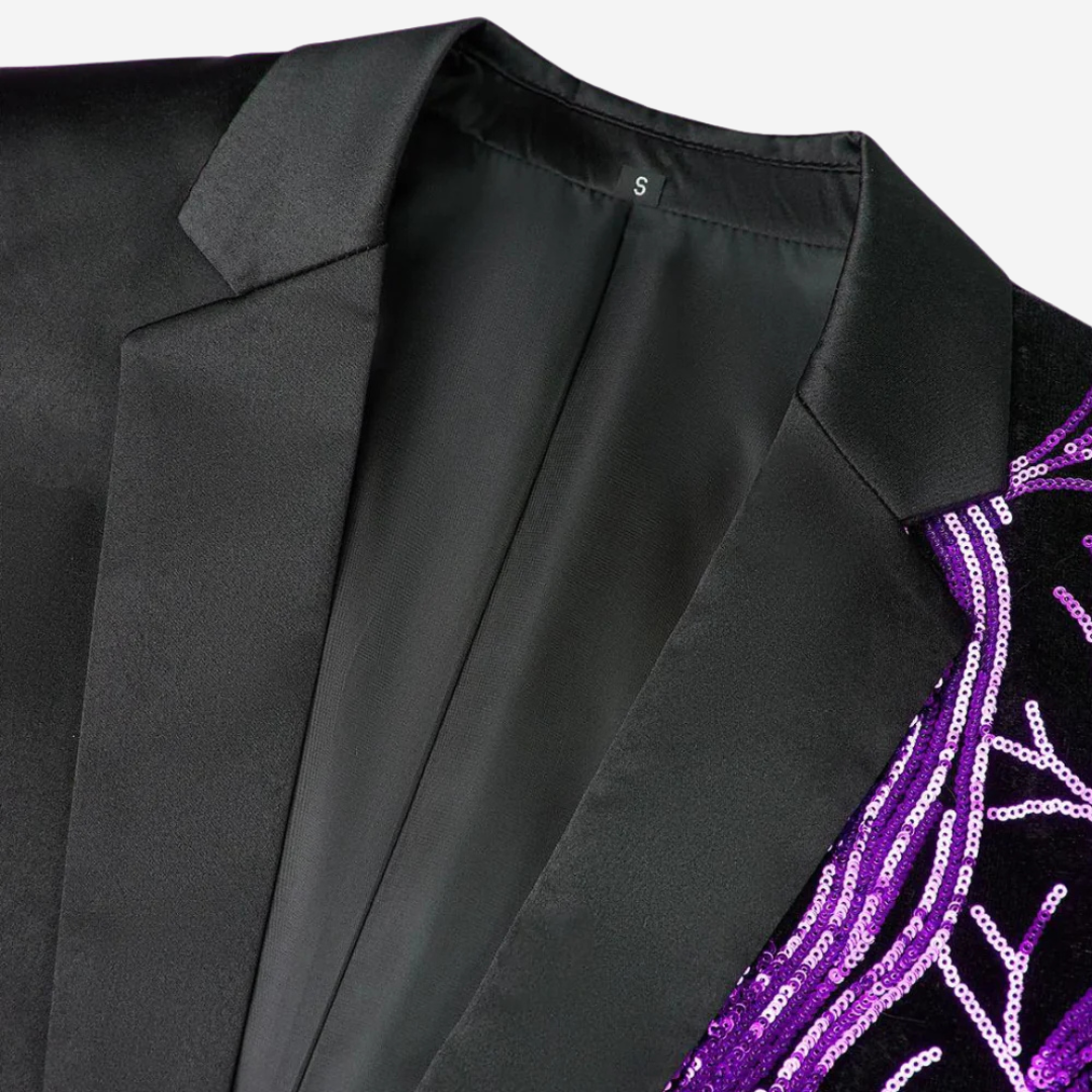 Luxe pailletten blazer voor heren