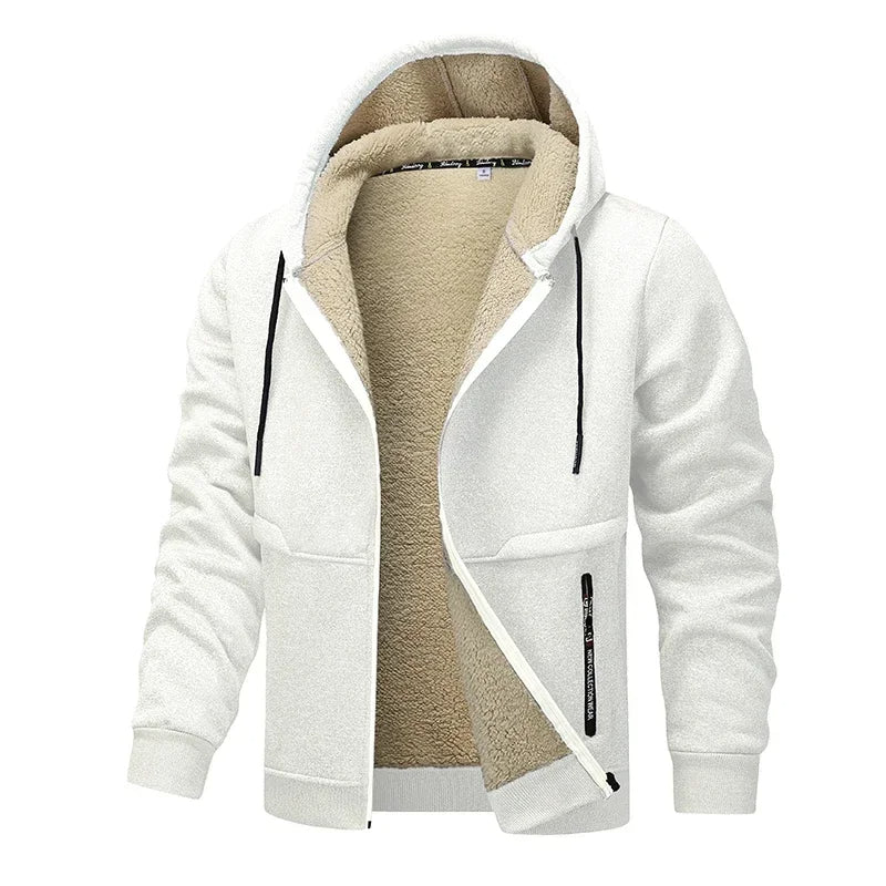 Vincent – Warme Fleece Hoodie met Rits Voor Heren