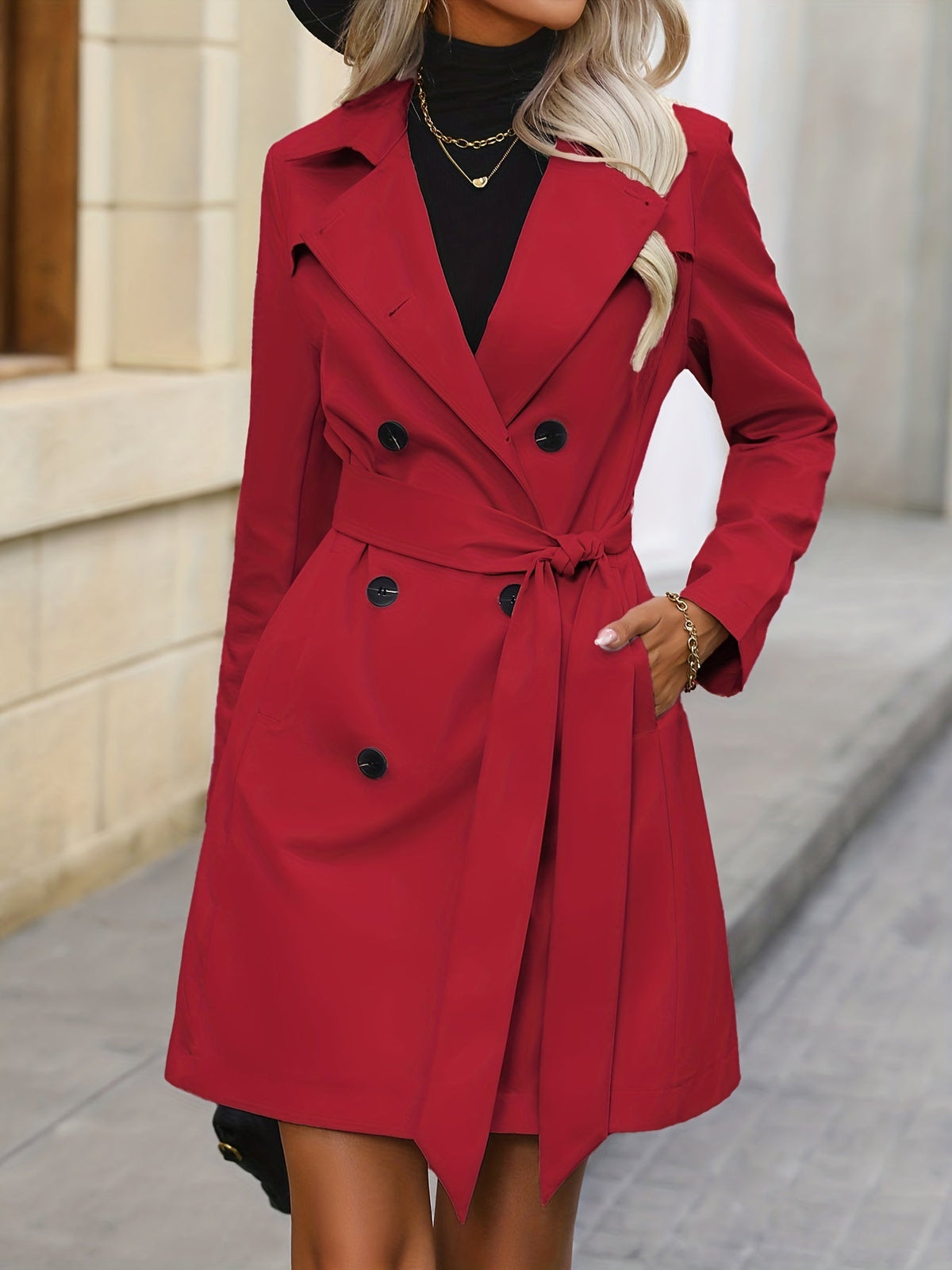 Orlana - luxe Trenchcoat Damesjas Met Riem