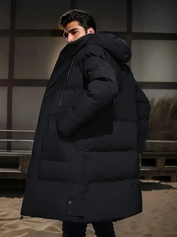 Premium lange Puffer Winterjas Met Capuchon Voor Heren - Nordfall