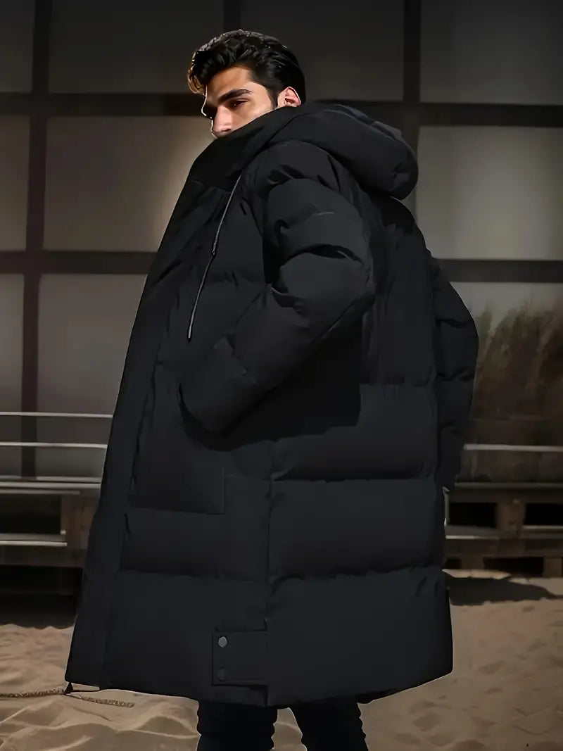 Premium lange Puffer Winterjas Met Capuchon Voor Heren - Nordfall