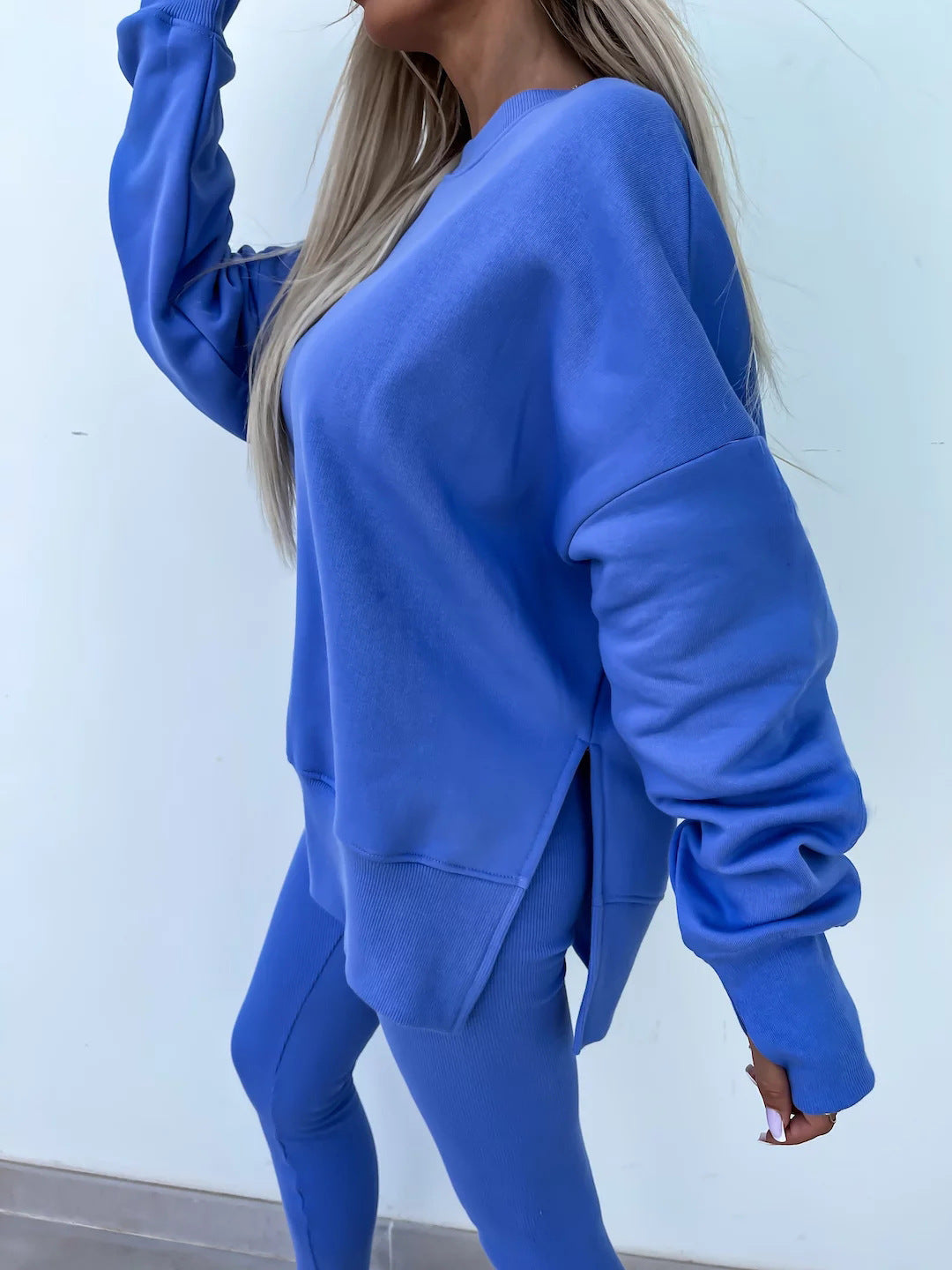Elegante Lounge Set met Hoodie en Strakke Broek