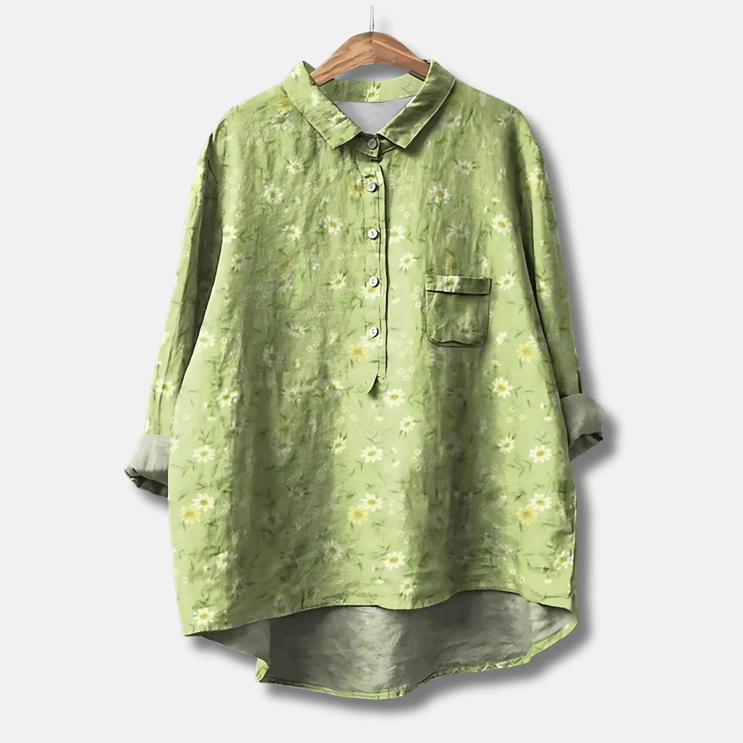 Losse Lange Blouse met Bloemenprint voor Dames