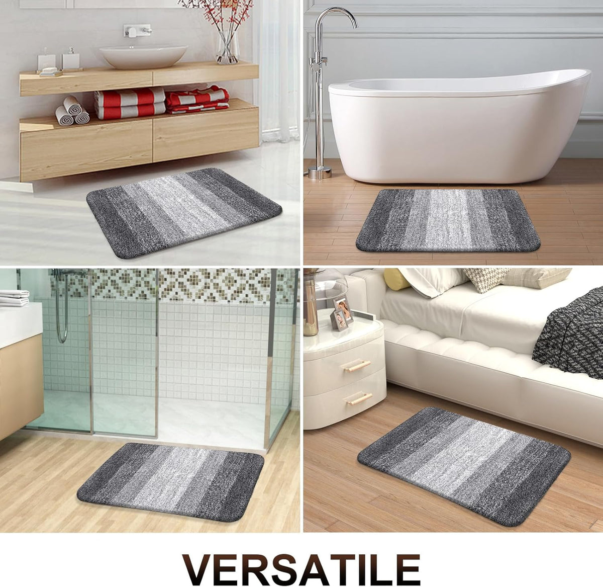 Badmat van microvezel met antisliplaag