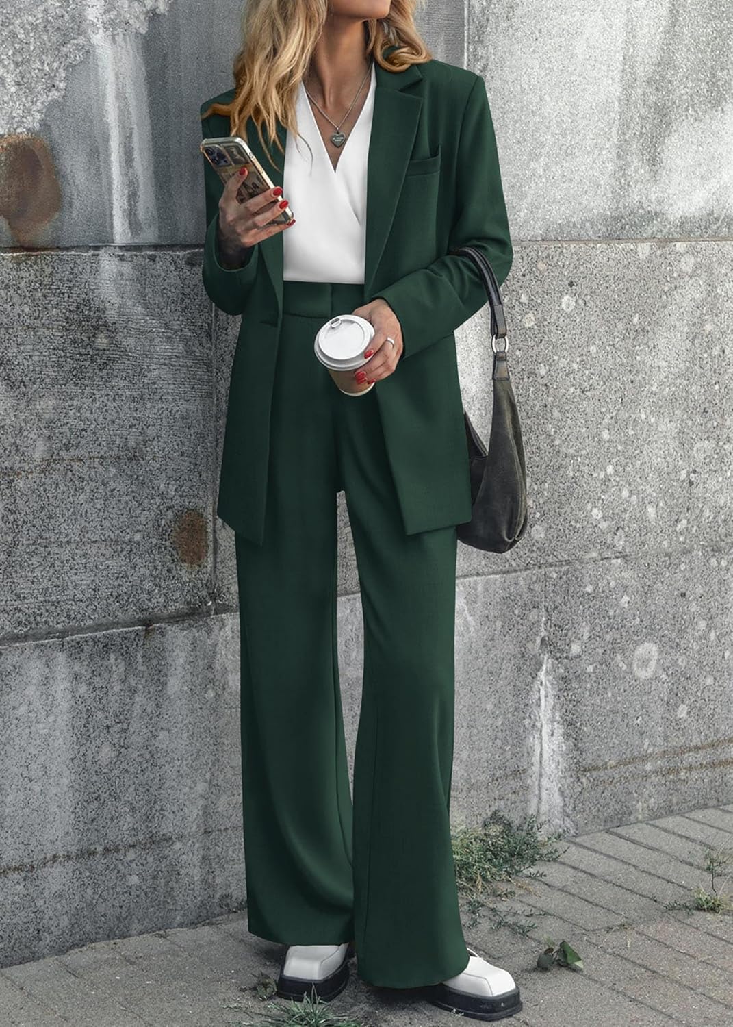 Dames Blazer & Broek Set voor Kantoor en Casual
