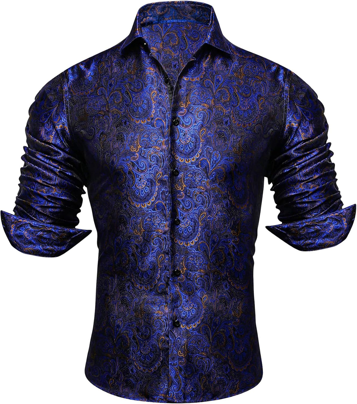 Herenoverhemd met paisley-jacquard – model met lange mouwen voor bruiloften en avondkleding
