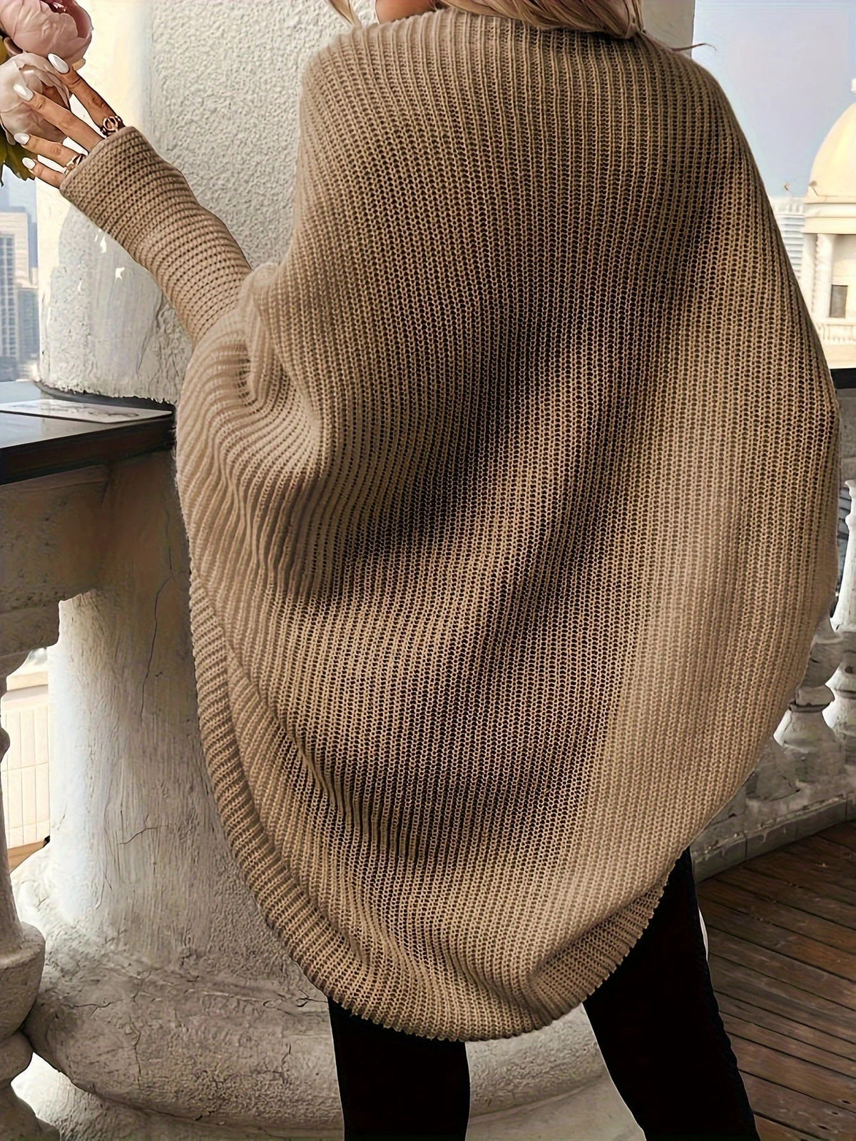 Gebreide Wollen Cardigan met Mouwen voor Dames - Warm & Comfortabel - Eline