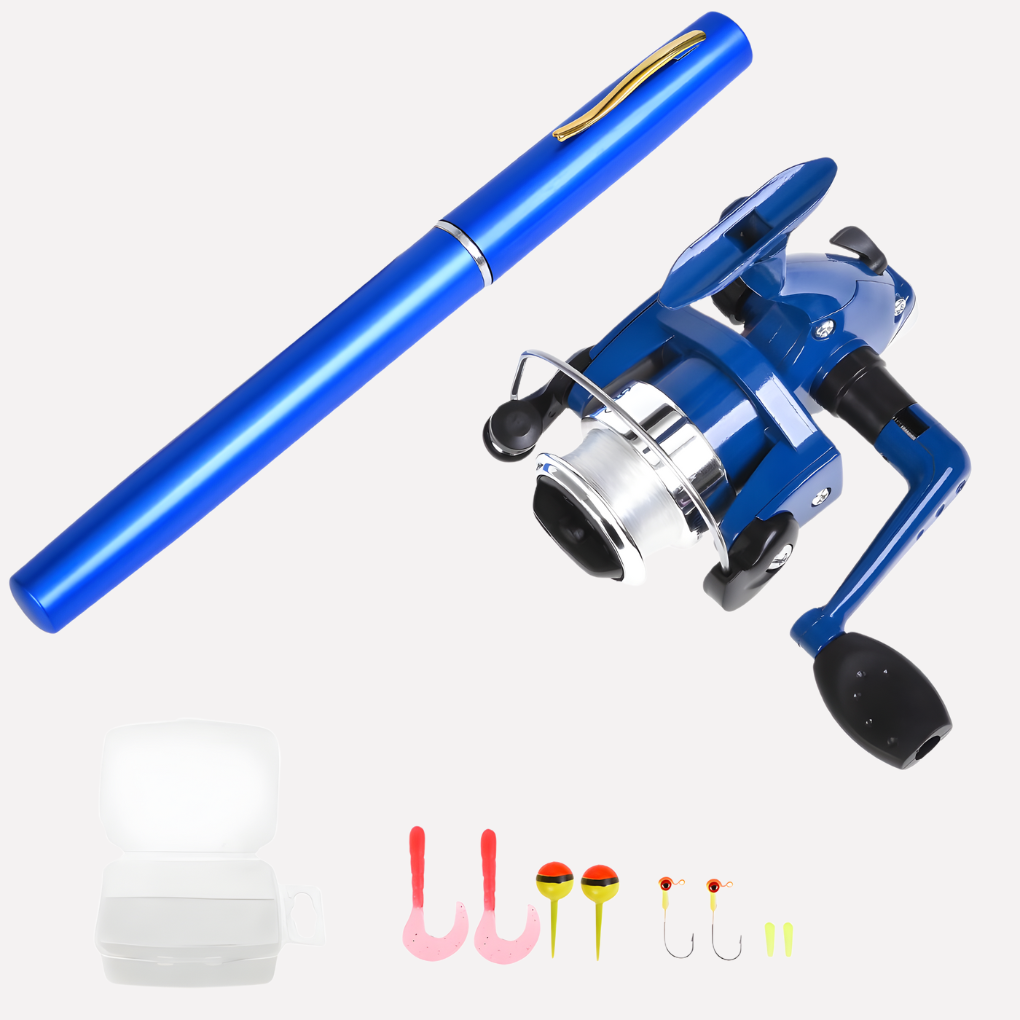 Mini Telescopische Visshengel met Rol – Compact en Draagbaar