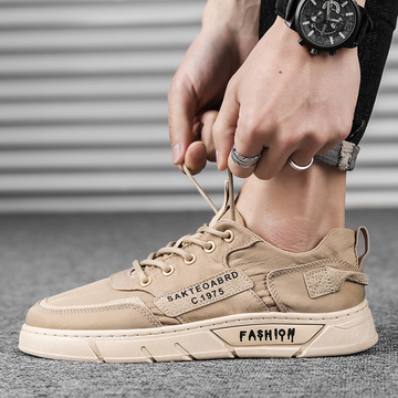 Heren Canvas Sneakers met Handgemaakt Design