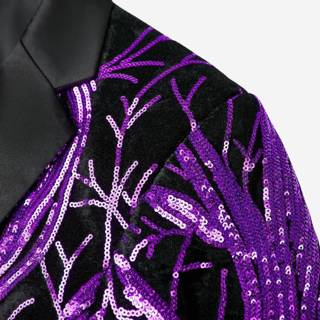 Luxe pailletten blazer voor heren