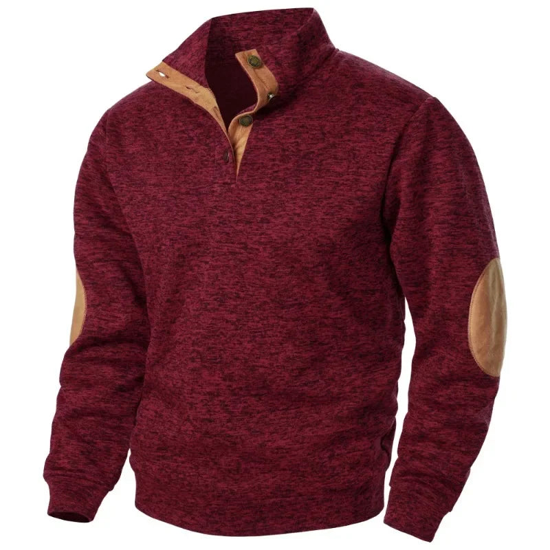 Sweatshirt met v-hals voor heren