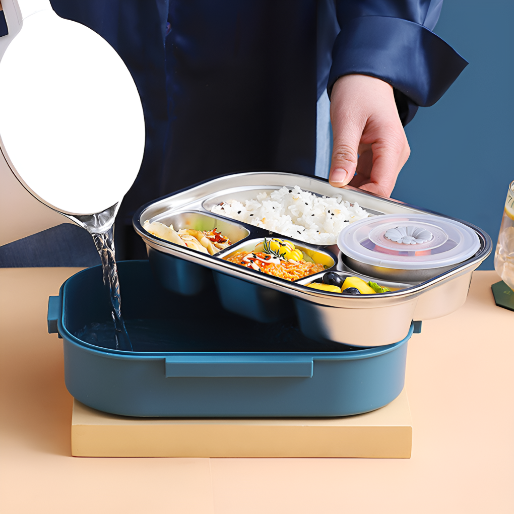 Thermische lunchbox van roestvrij staal