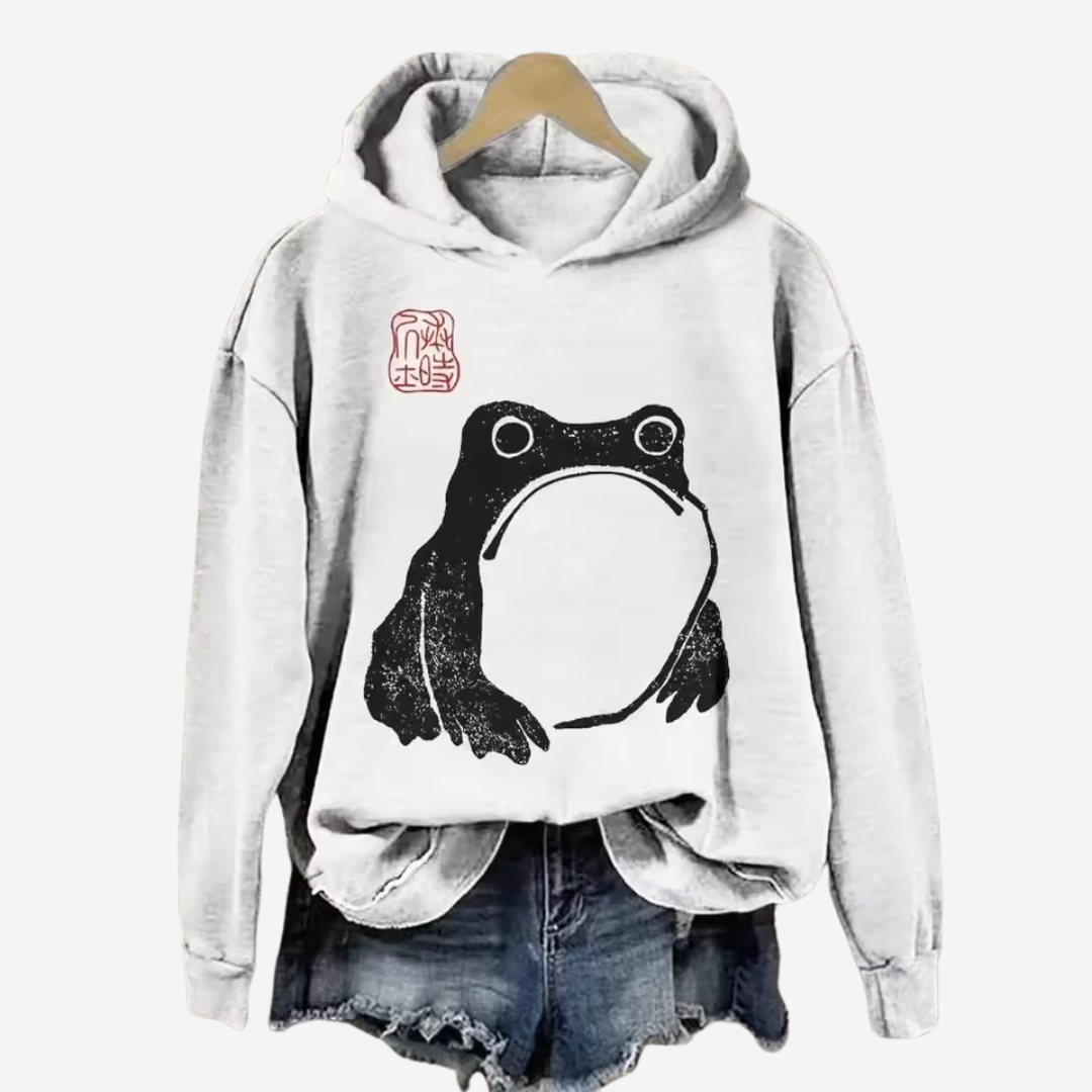 Ryu – Casual Hoodie met Koi Art Print Dames