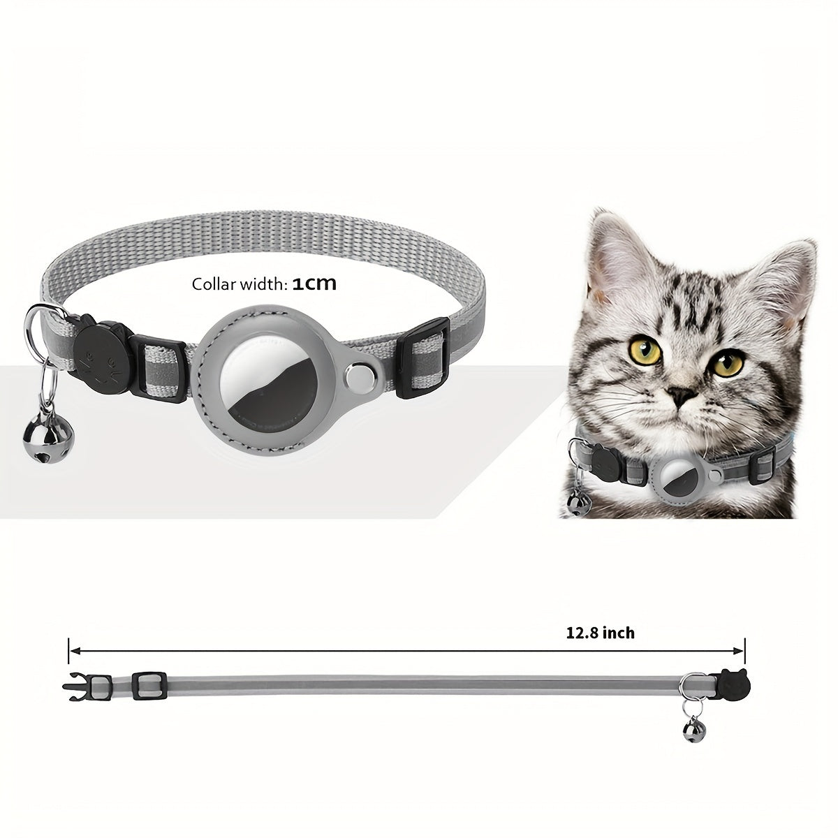 Reflecterende Kattenhalsband – Veiligheidssluiting en Belletje voor Extra Zichtbaarheid