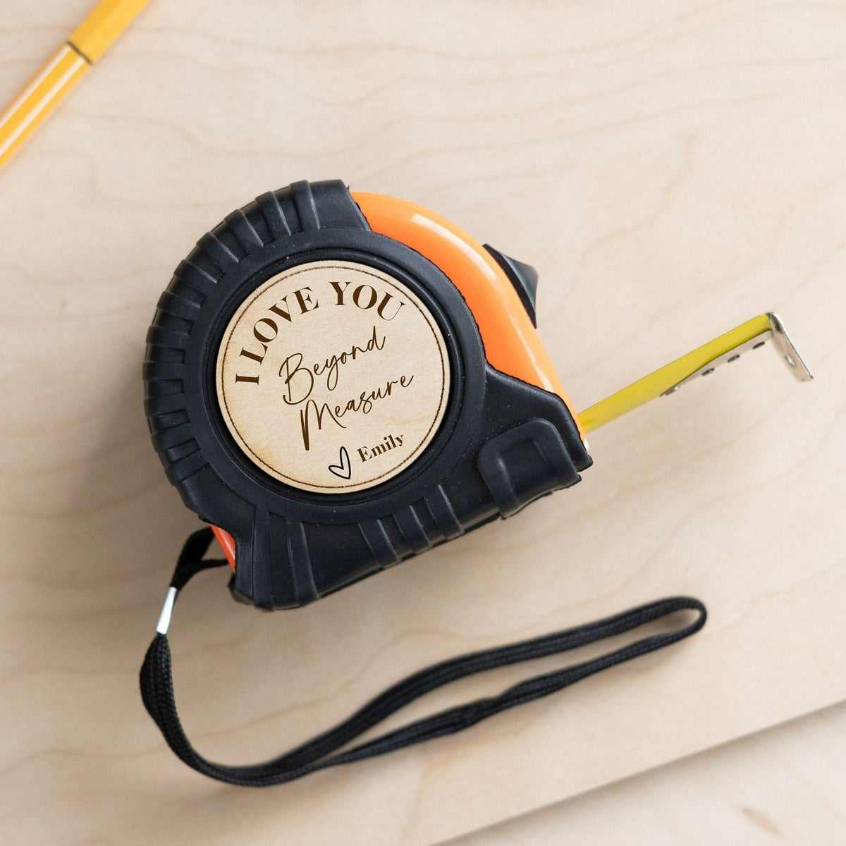 Gepersonaliseerde set met hamer en meetlint