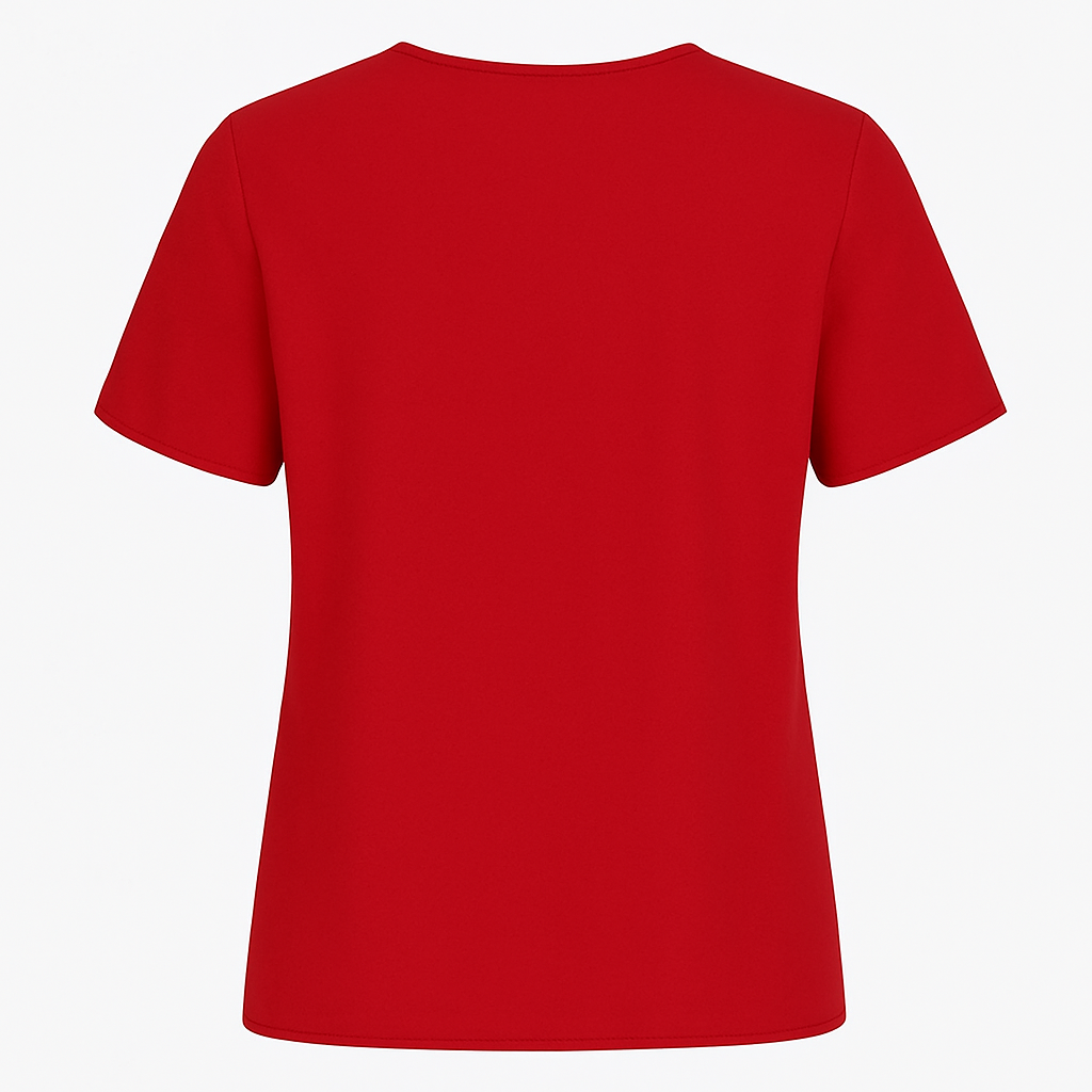 Blouse met korte mouwen en kantdetail voor vrouwen