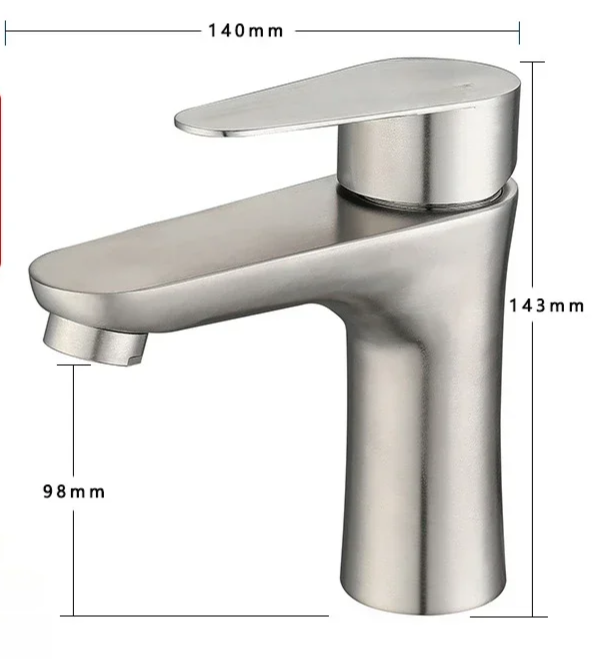 Roestvrijstalen wastafelkraan met eenhendelmengkraan – Modern design voor badkamer & wastafel