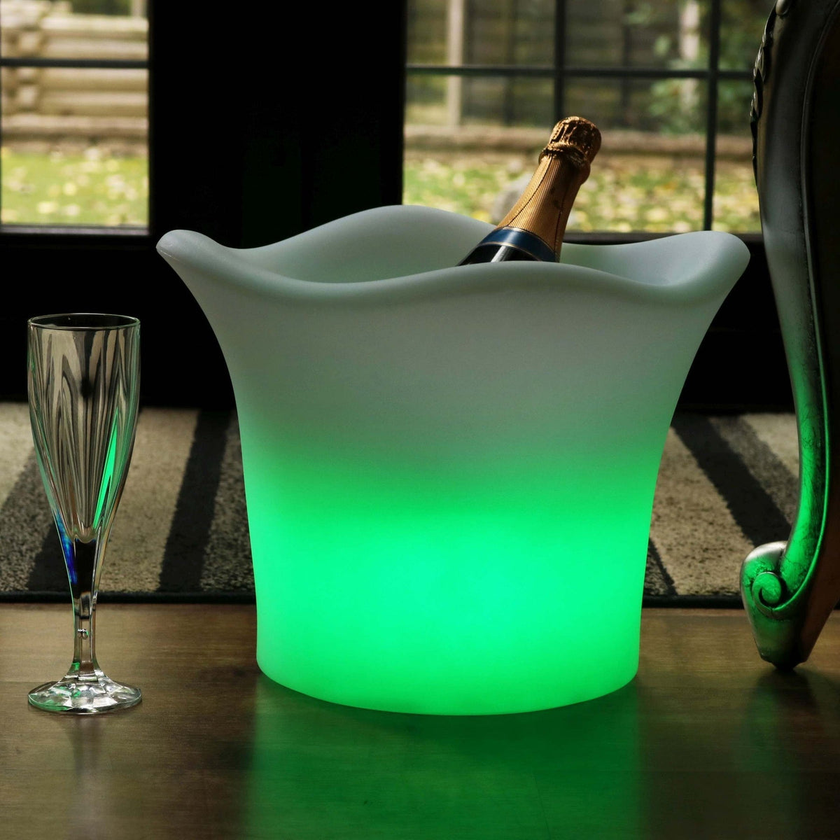 Luxe Kleurveranderende LED ijsemmer: luxe EN Draagbare Koeler Voor Drinken En Feestjes