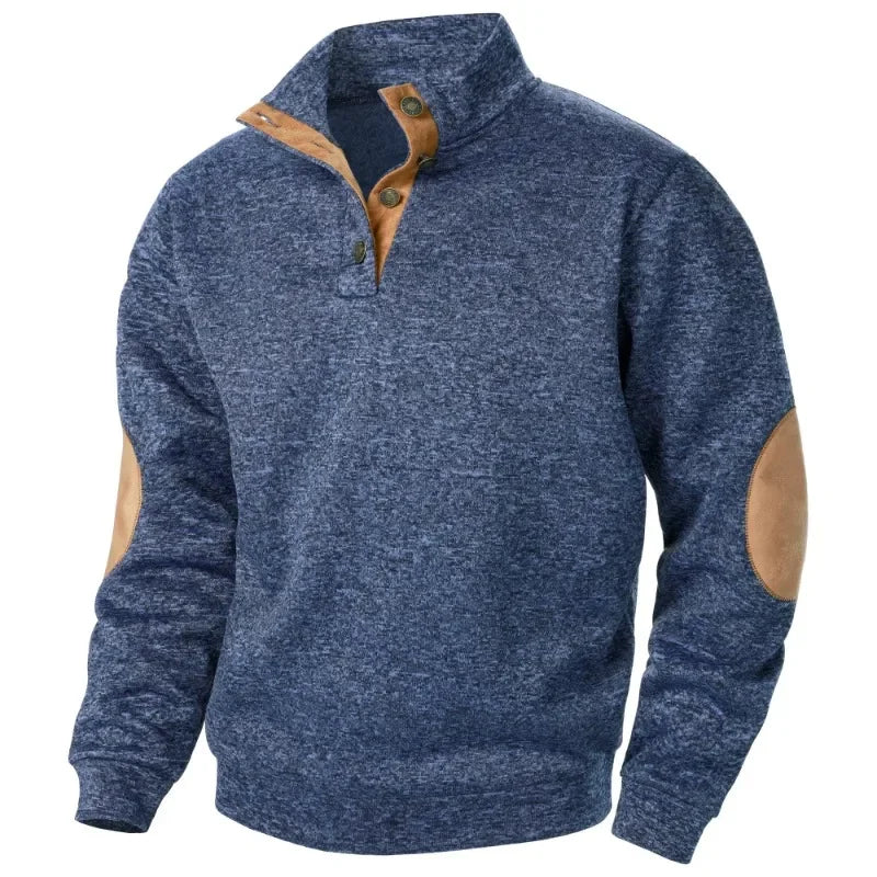 Sweatshirt met v-hals voor heren