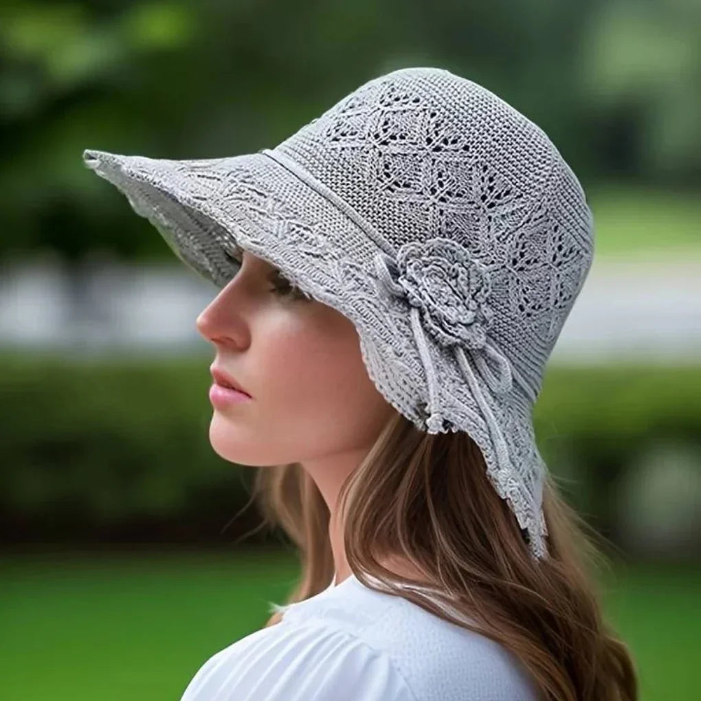 Elegante kanten zonnehoed voor dames