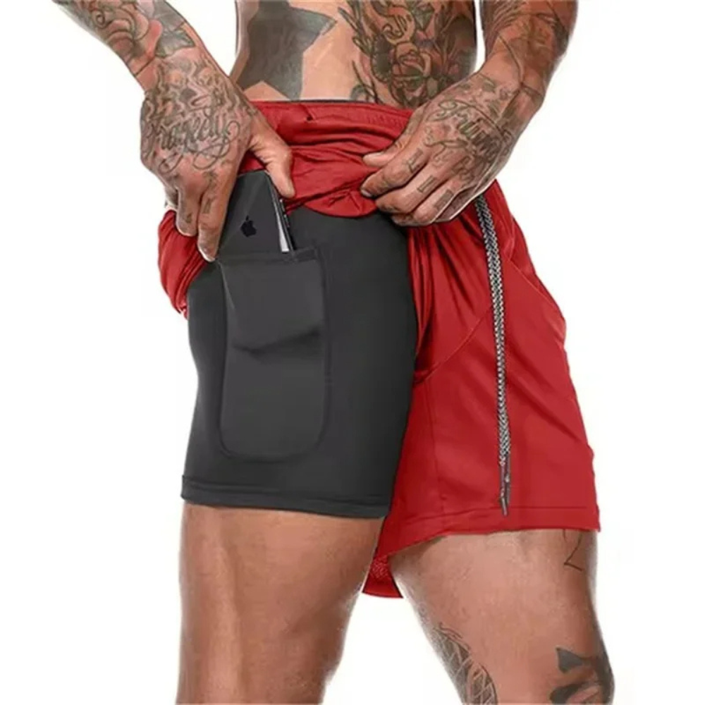 ActiveFlex – 2-in-1 Sportshort voor Mannen