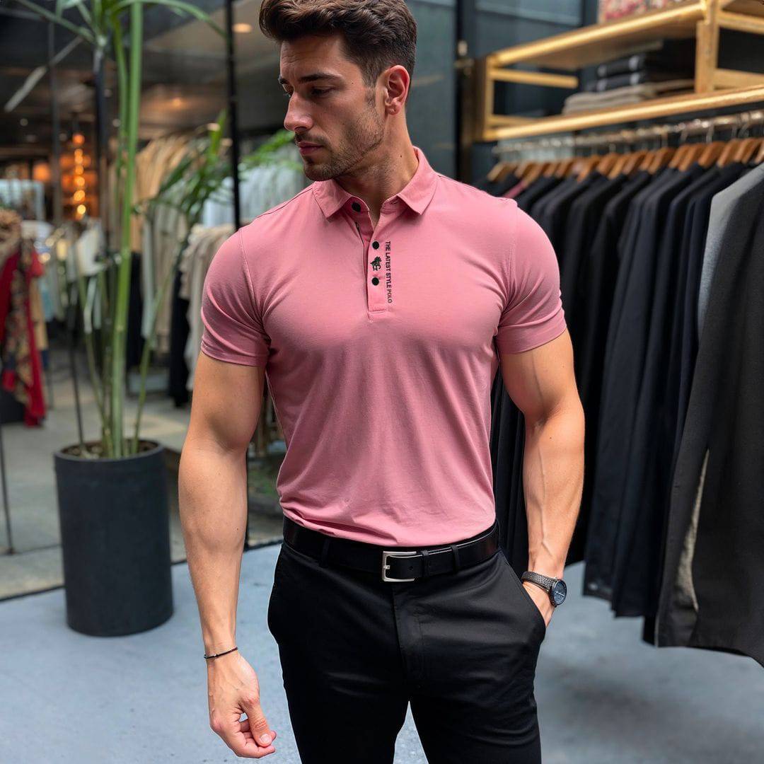 Luxe Ice Silk Polo voor Heren