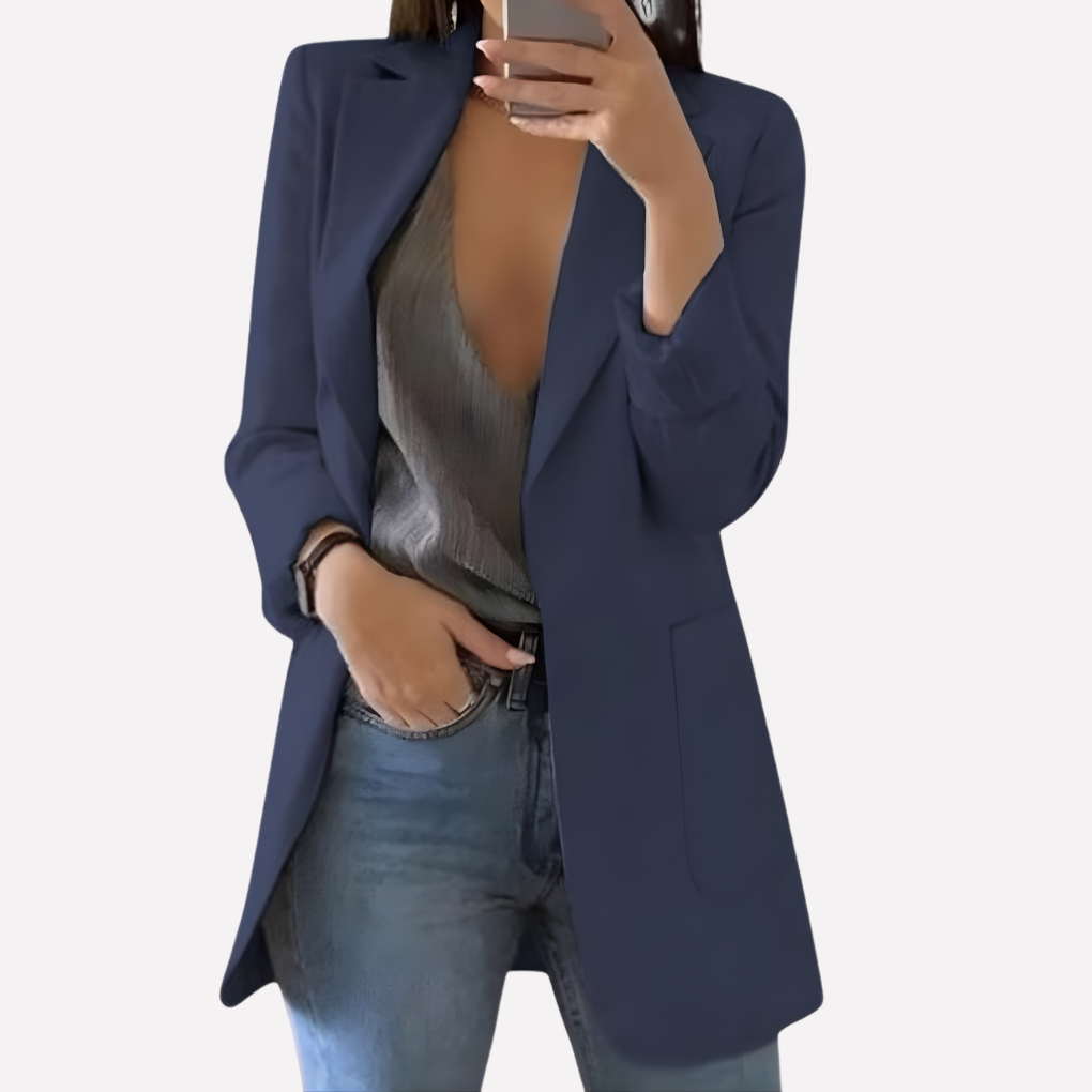 Blazer met open voorkant en voorzakken voor dames