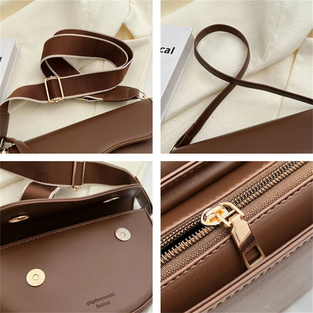 Alvya -  Schoudertas met brede riem – modern en compact
