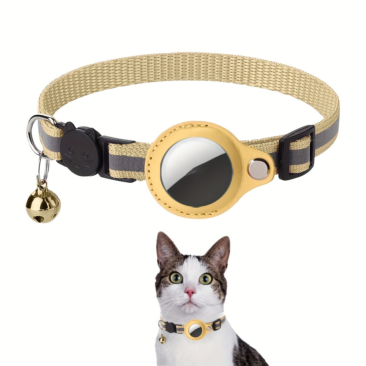 Reflecterende Kattenhalsband – Veiligheidssluiting en Belletje voor Extra Zichtbaarheid