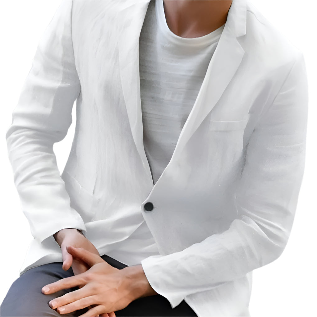 Elegante en comfortabele linnen herenblazer