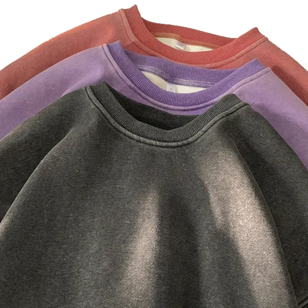 Comfortabele Washed Heren Sweater - Fours