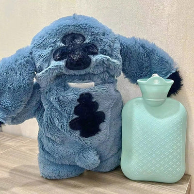 Warmwaterkruik met pluchen knuffelhoes