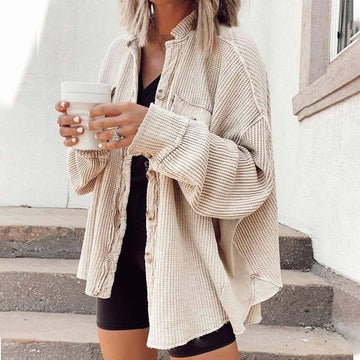 Oversized gebreid vest voor dames