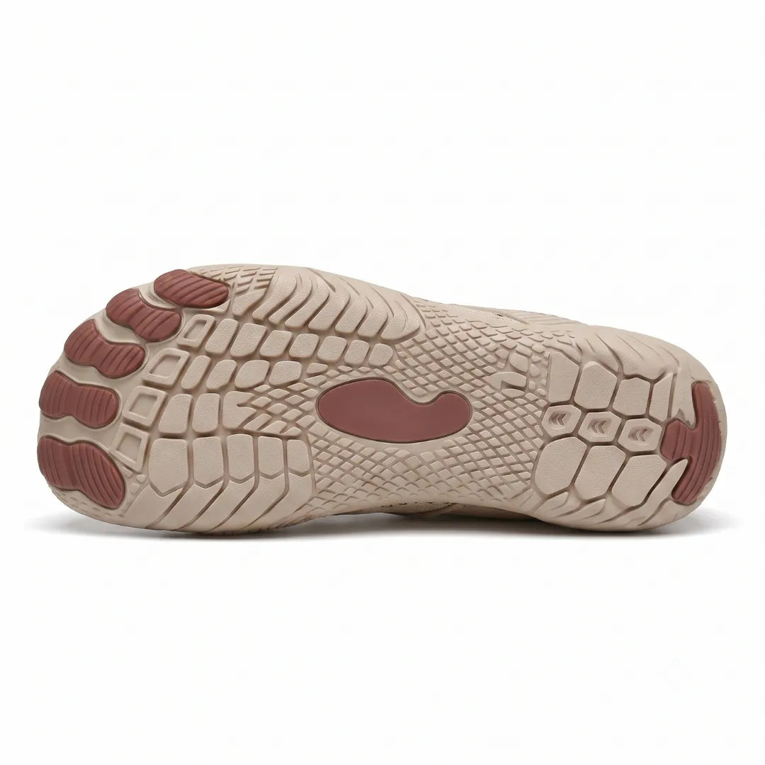 Barefoot sneaker voor dames met brede neus en flexibele zool