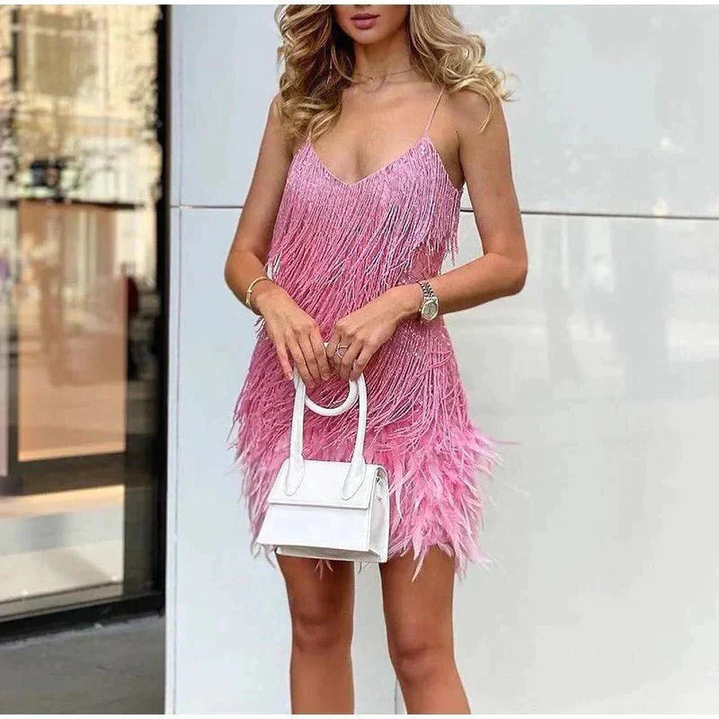 Luxe Mini Avondjurk met Pailletten