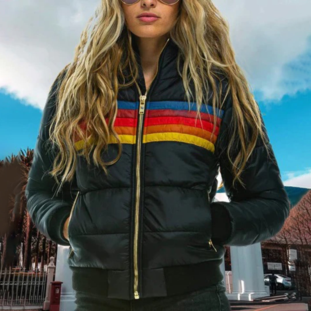 Hoymans CozyShield – Warme Gewatteerde Jas met Print