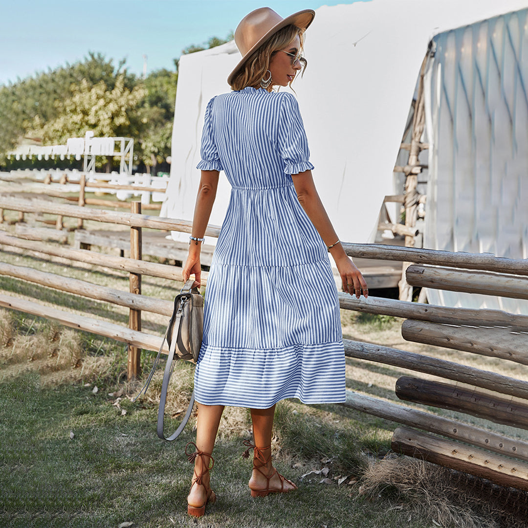 Linda – Gestreepte Zomerjurk