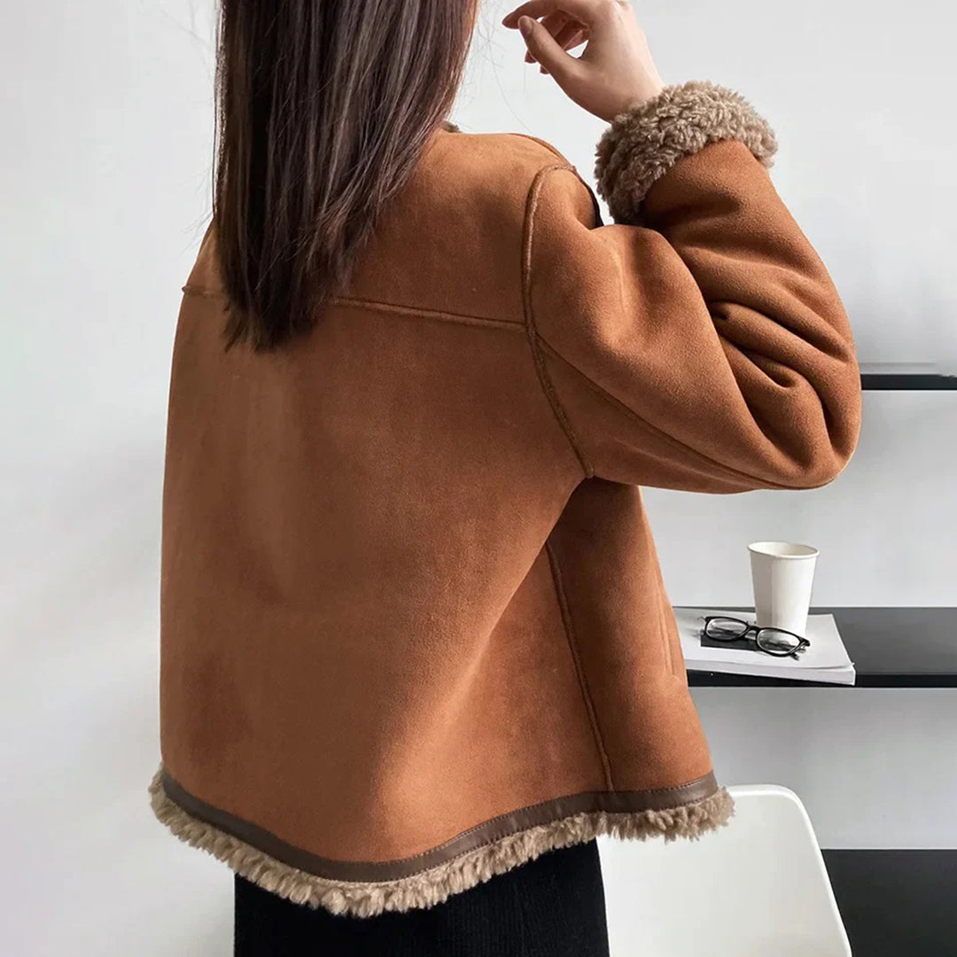 Sierra – Warme Faux Fur Motorjas Dames