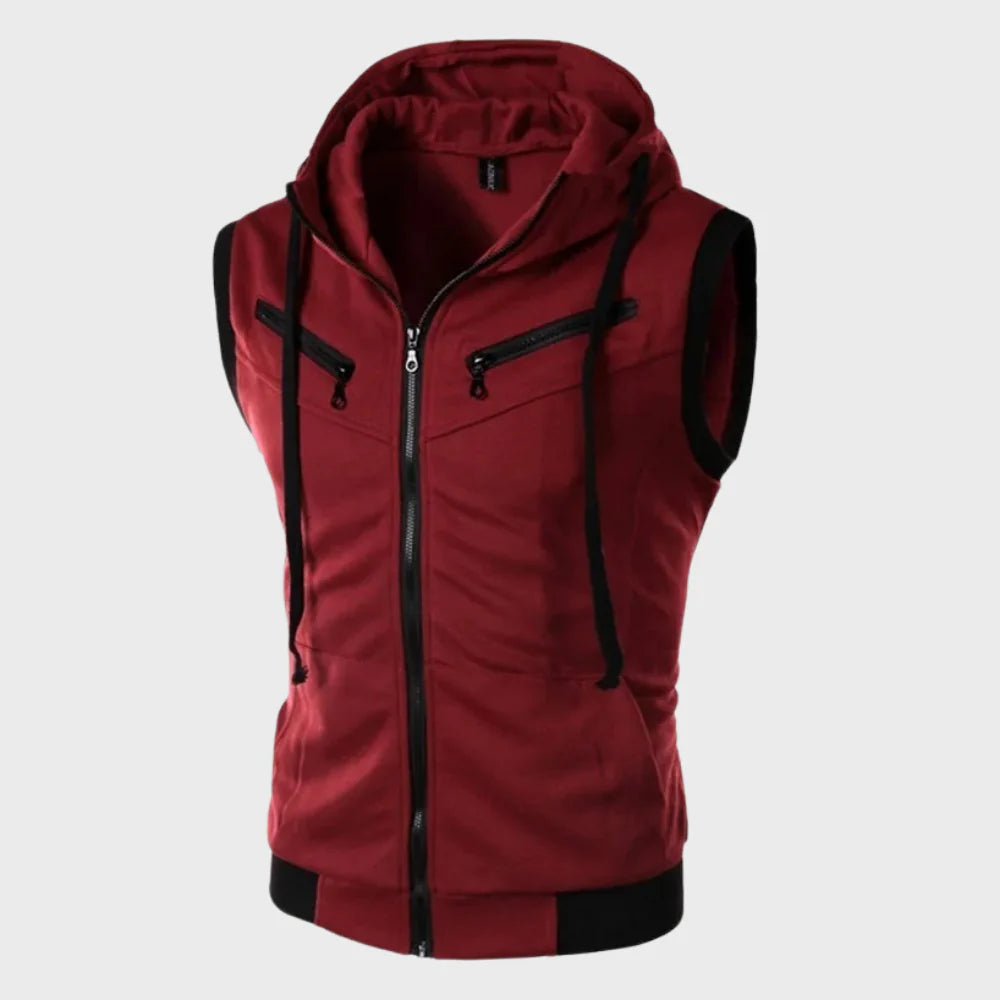 Mouwloos Vest met Capuchon Heren