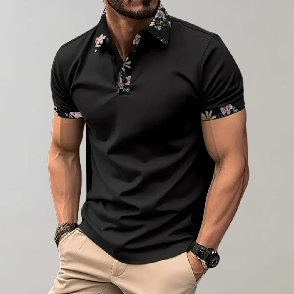 Poloshirt met korte mouwen en klassieke pasvorm voor heren